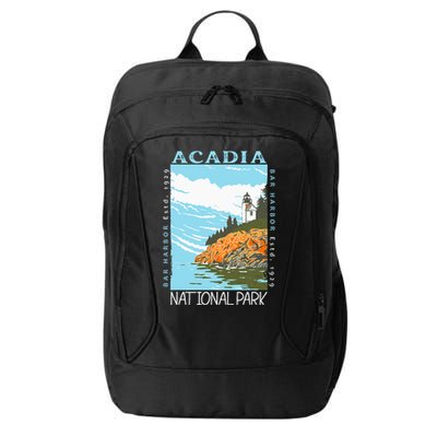 Acadia National Park Bar Harbor Maine Vintage City Backpack