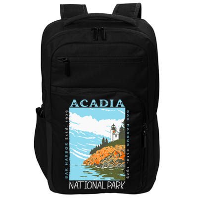 Acadia National Park Bar Harbor Maine Vintage Impact Tech Backpack