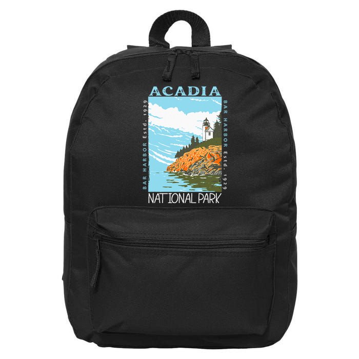 Acadia National Park Bar Harbor Maine Vintage 16 in Basic Backpack