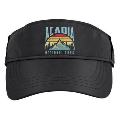 Acadia National Park Maine Mountains Retro Gift Adult Drive Performance Visor