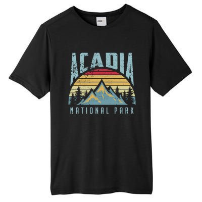 Acadia National Park Maine Mountains Retro Gift Tall Fusion ChromaSoft Performance T-Shirt