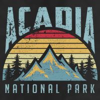 Acadia National Park Maine Mountains Retro Gift Beanie