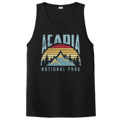 Acadia National Park Maine Mountains Retro Gift PosiCharge Competitor Tank