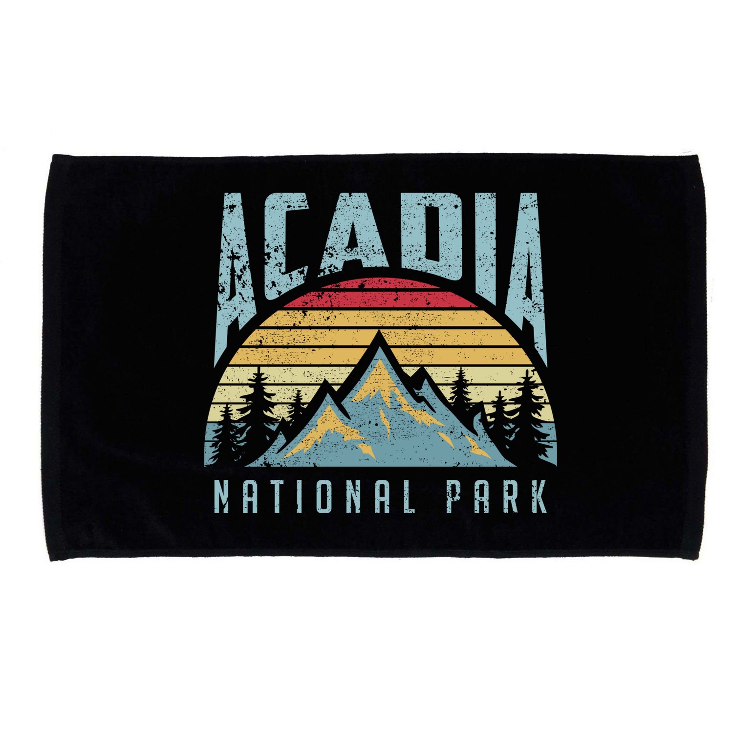 Acadia National Park Maine Mountains Retro Gift Microfiber Hand Towel