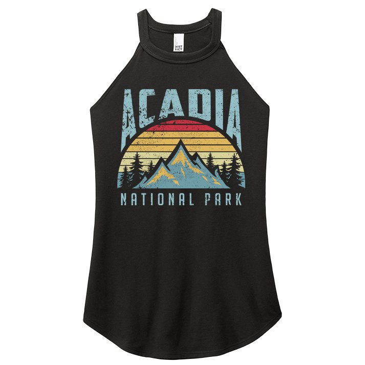 Acadia National Park Maine Mountains Retro Gift Women's Perfect Tri Rocker Tank