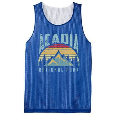 Acadia National Park Maine Mountains Retro Gift Mesh Reversible Basketball Jersey Tank