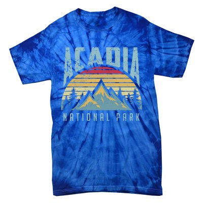 Acadia National Park Maine Mountains Retro Gift Tie-Dye T-Shirt