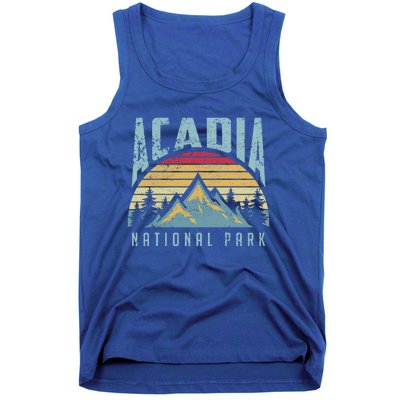 Acadia National Park Maine Mountains Retro Gift Tank Top