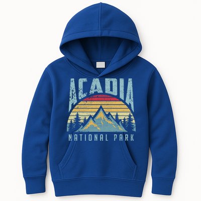 Acadia National Park Maine Mountains Retro Gift Kids Hoodie