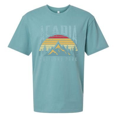 Acadia National Park Maine Mountains Retro Gift Sueded Cloud Jersey T-Shirt