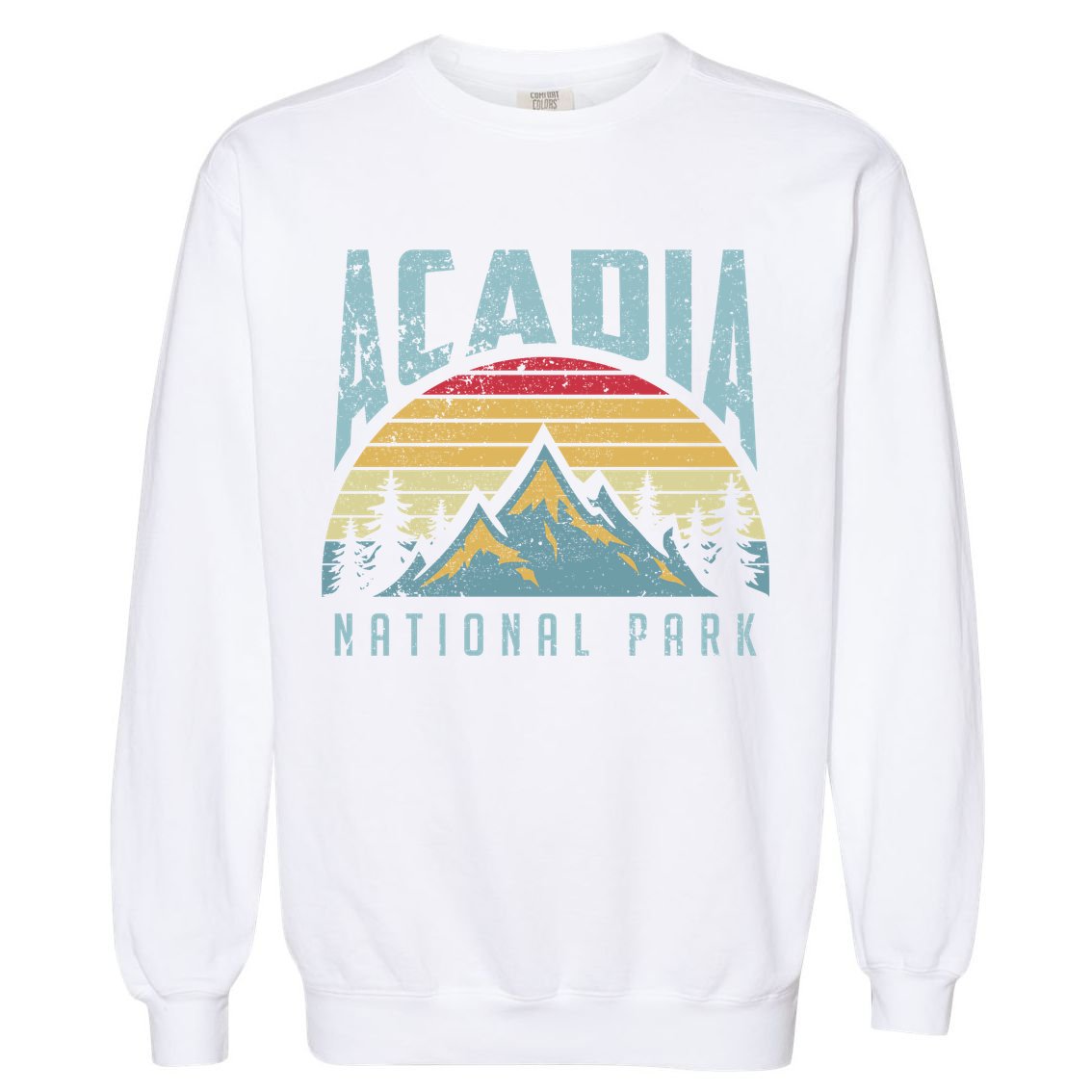 Acadia National Park Maine Mountains Retro Gift Garment-Dyed Sweatshirt