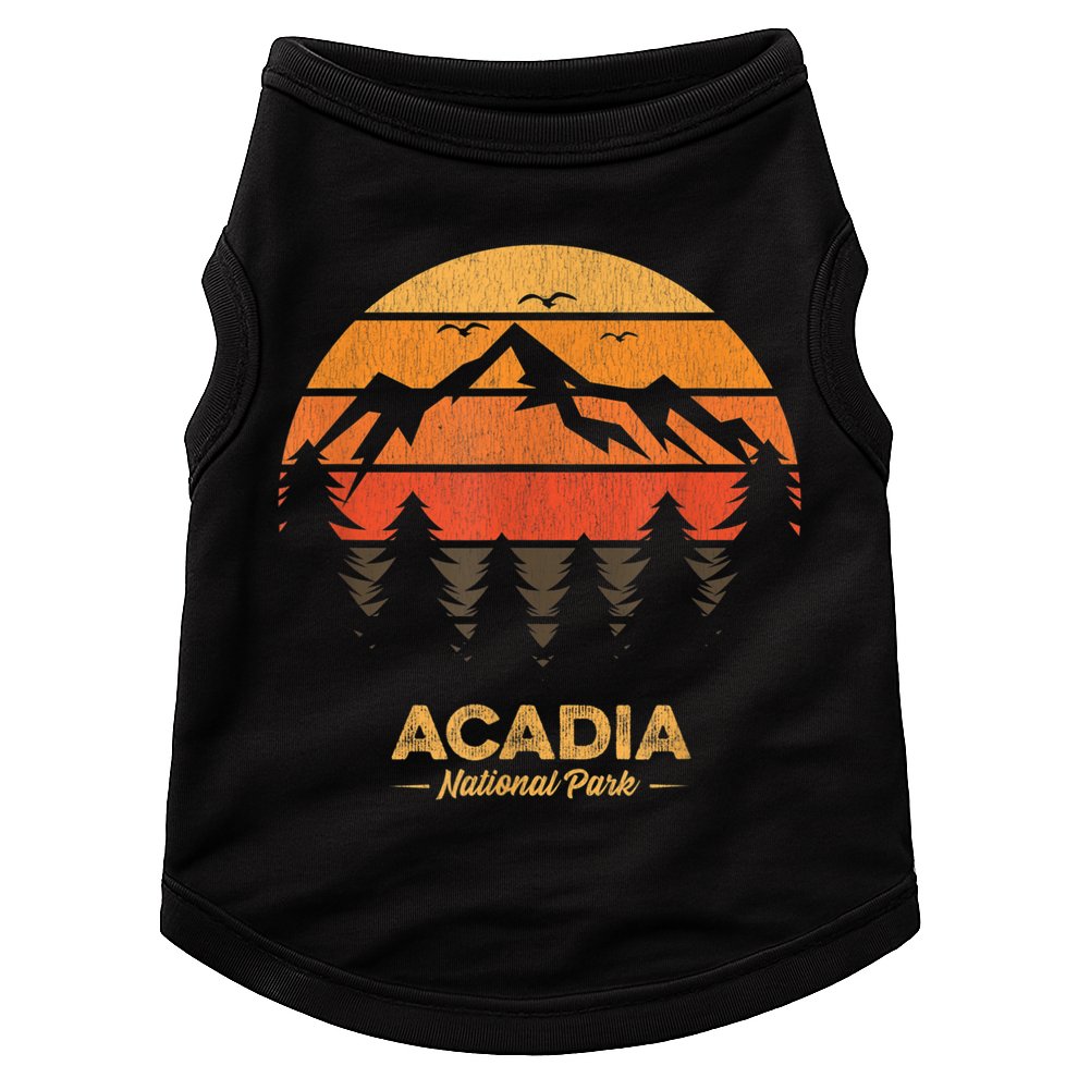 Acadia National Park Retro Vintage Souvenir Doggie Tank
