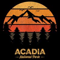 Acadia National Park Retro Vintage Souvenir Button
