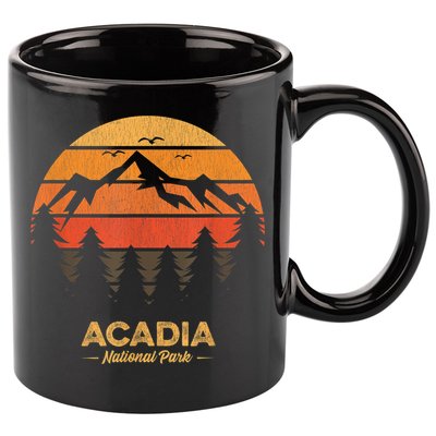 Acadia National Park Retro Vintage Souvenir 11oz C Handle Ceramic Mug