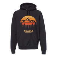 Acadia National Park Retro Vintage Souvenir Premium Hoodie