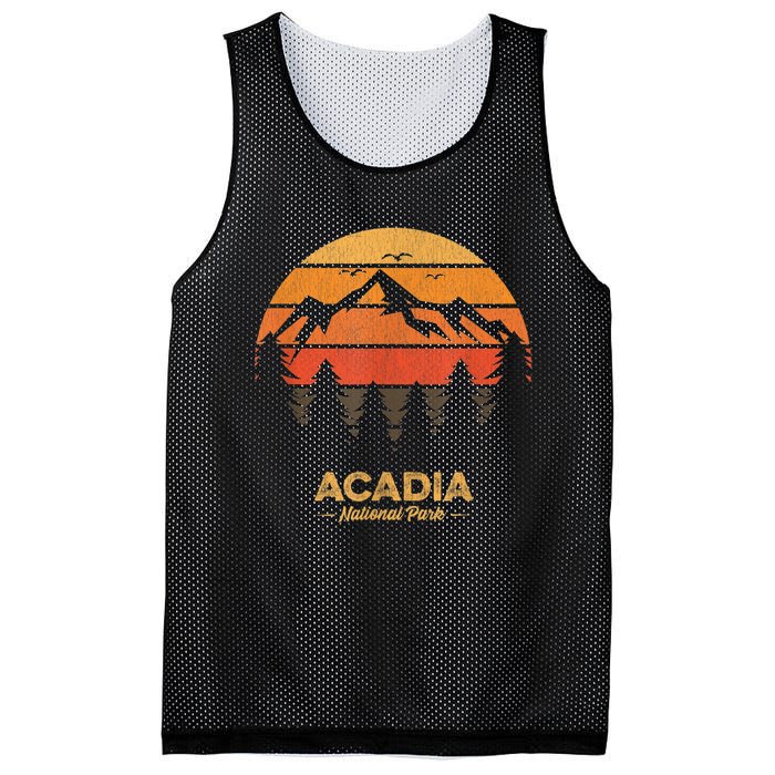 Acadia National Park Retro Vintage Souvenir Mesh Reversible Basketball Jersey Tank