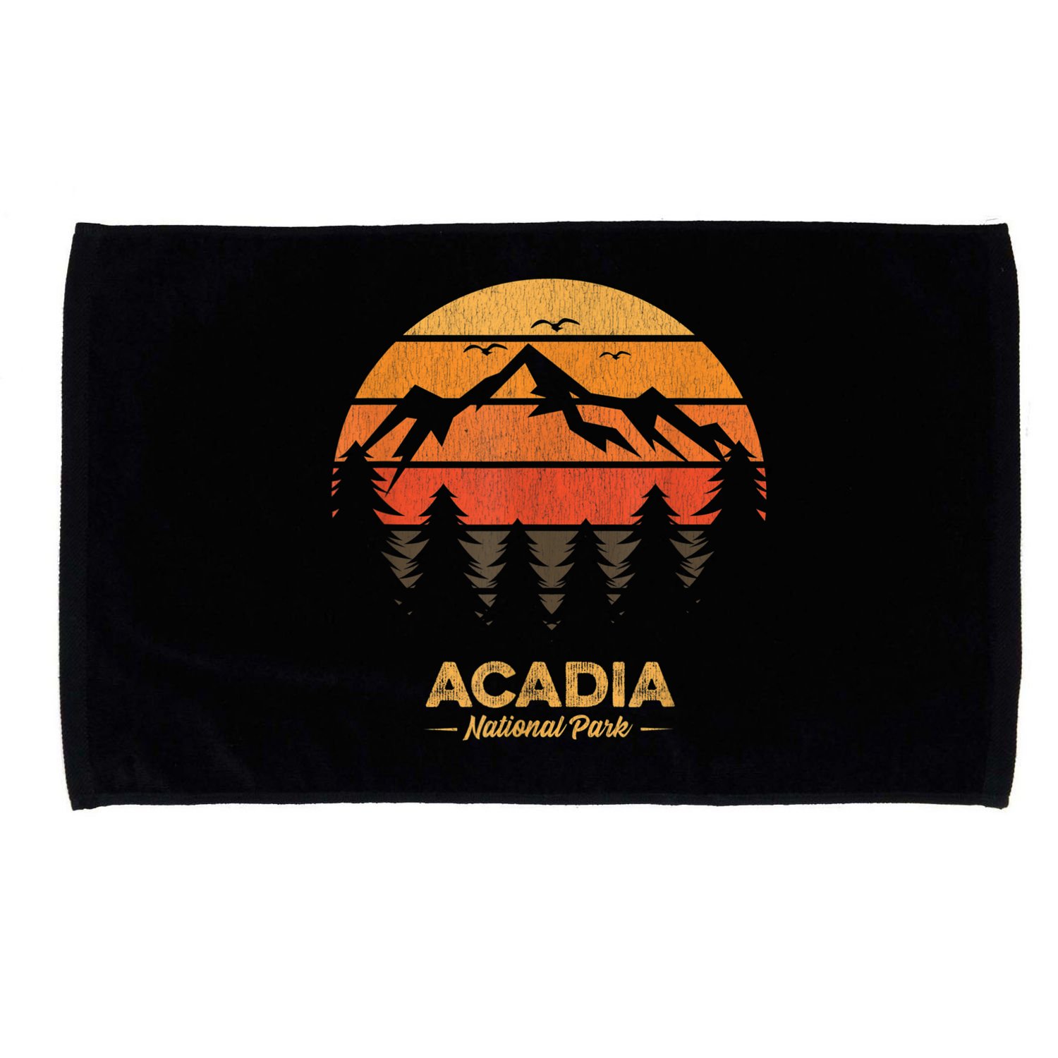Acadia National Park Retro Vintage Souvenir Microfiber Hand Towel
