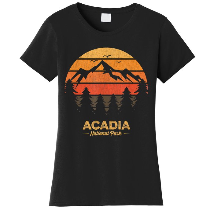 Acadia National Park Retro Vintage Souvenir Women's T-Shirt