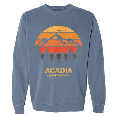Acadia National Park Retro Vintage Souvenir Garment-Dyed Sweatshirt