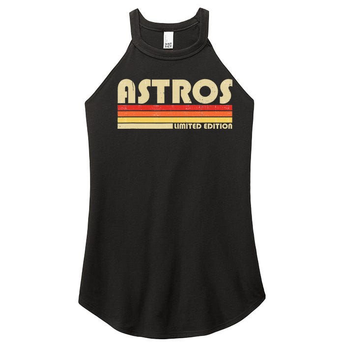 Astros Name Personalized Vintage Retro Gift Women's Perfect Tri Rocker Tank