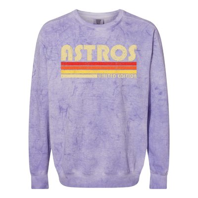 Astros Name Personalized Vintage Retro Astros Sport Name Colorblast Crewneck Sweatshirt