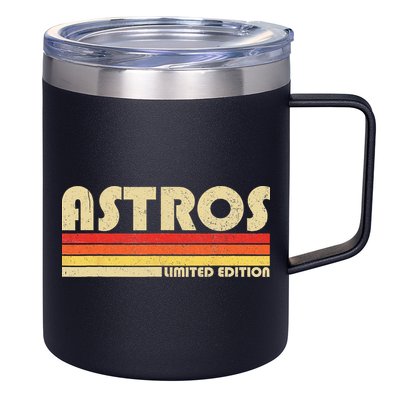 Astros Name Personalized Vintage Retro Astros Sport Name 12oz Stainless Steel Coffee Mug