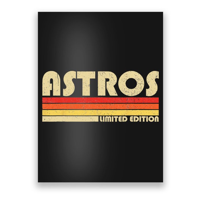 Astros Name Personalized Vintage Retro Astros Sport Name Poster