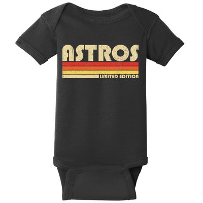Astros Name Personalized Vintage Retro Astros Sport Name Baby Bodysuit