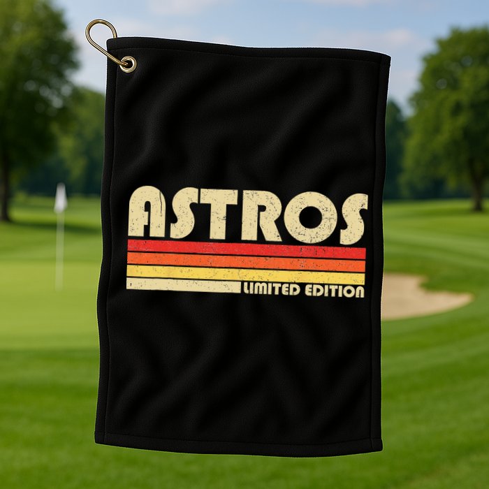 Astros Name Personalized Vintage Retro Astros Sport Name Golf Towel