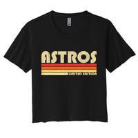Astros Name Personalized Vintage Retro Astros Sport Name Crop Top