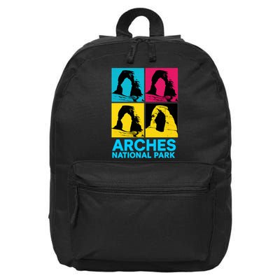 Arches National Park Warhol Style 16 in Basic Backpack