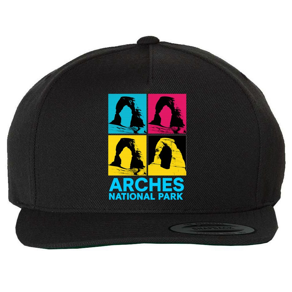 Arches National Park Warhol Style Wool Snapback Cap
