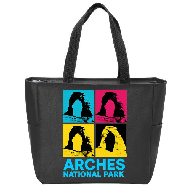 Arches National Park Warhol Style Zip Tote Bag