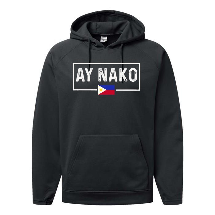 Ay Nako Philippines Filipino Performance Fleece Hoodie