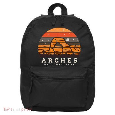 Arches National Park Moab Utah Vintage 16 in Basic Backpack