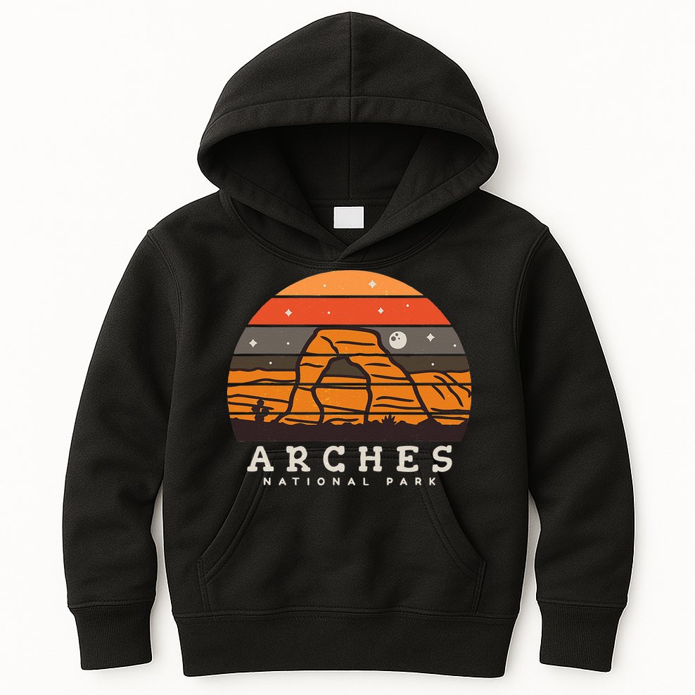 Arches National Park Moab Utah Vintage Kids Hoodie