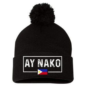 Ay Nako Philippines Filipino Pom Pom 12in Knit Beanie