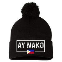 Ay Nako Philippines Filipino Pom Pom 12in Knit Beanie