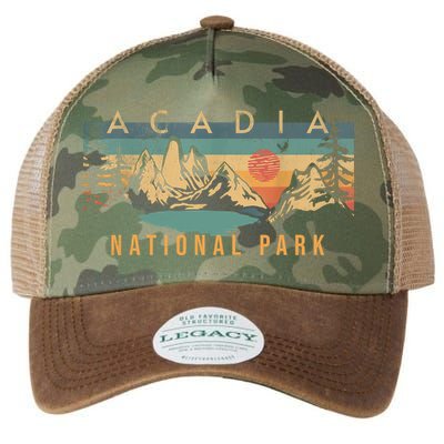 Acadia National Park Vintage Retro Legacy Tie Dye Trucker Hat