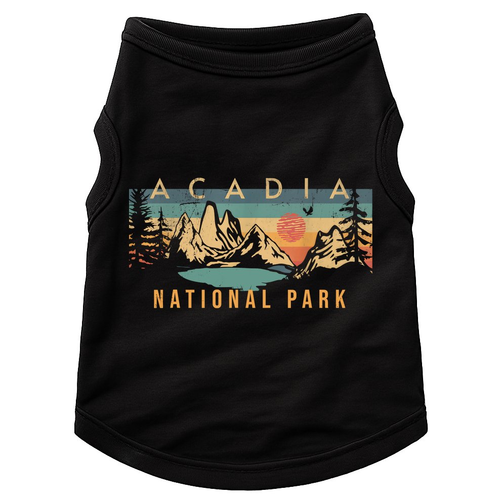 Acadia National Park Vintage Retro Doggie Tank