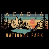 Acadia National Park Vintage Retro Doggie Tank