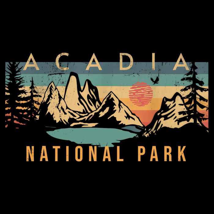 Acadia National Park Vintage Retro Doggie Tank