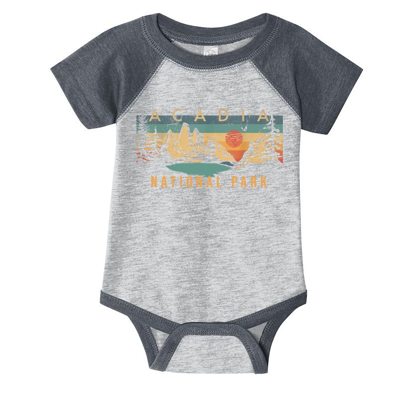 Acadia National Park Vintage Retro Infant Baby Jersey Bodysuit