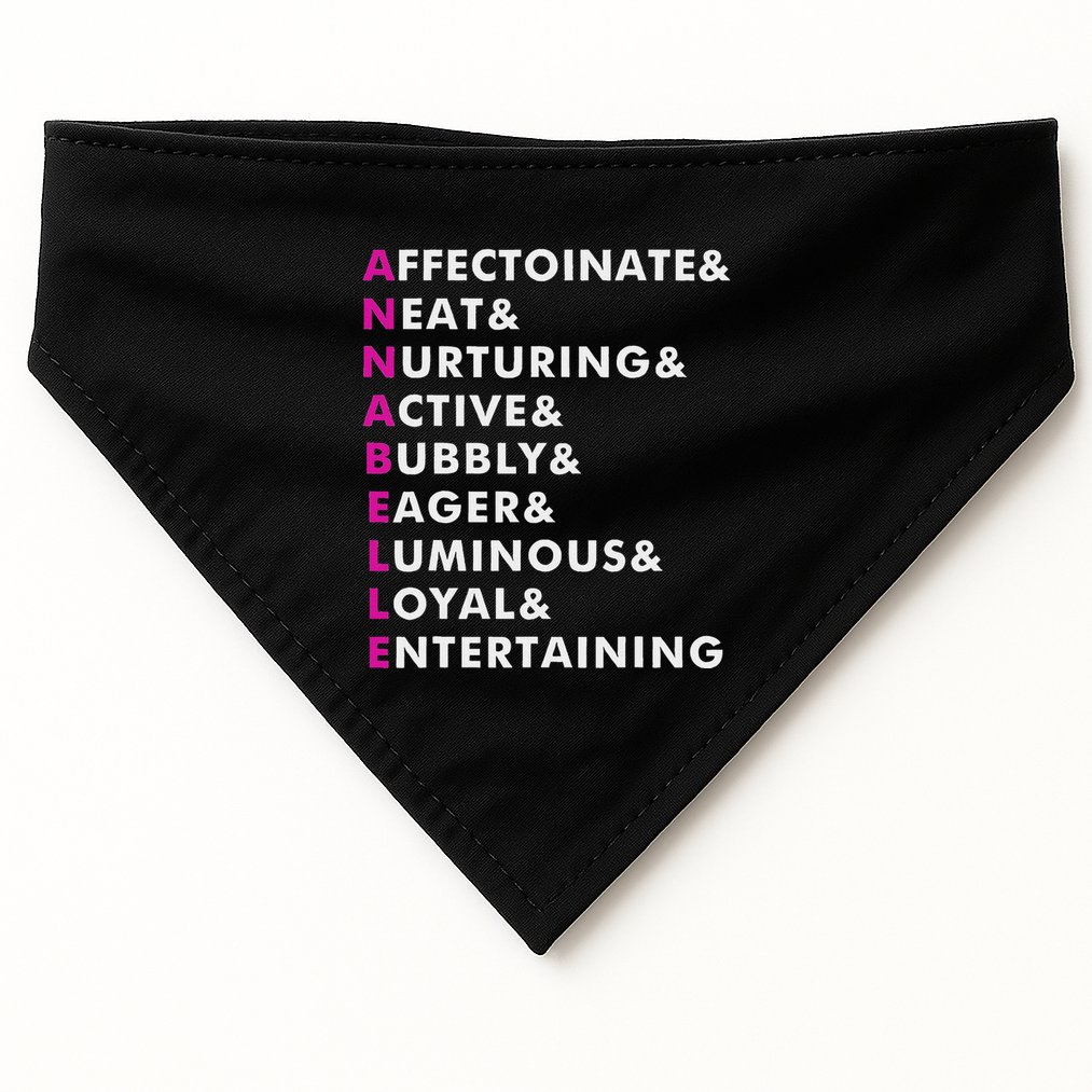 Annabelle Name Personalized Gift USA-Made Doggie Bandana