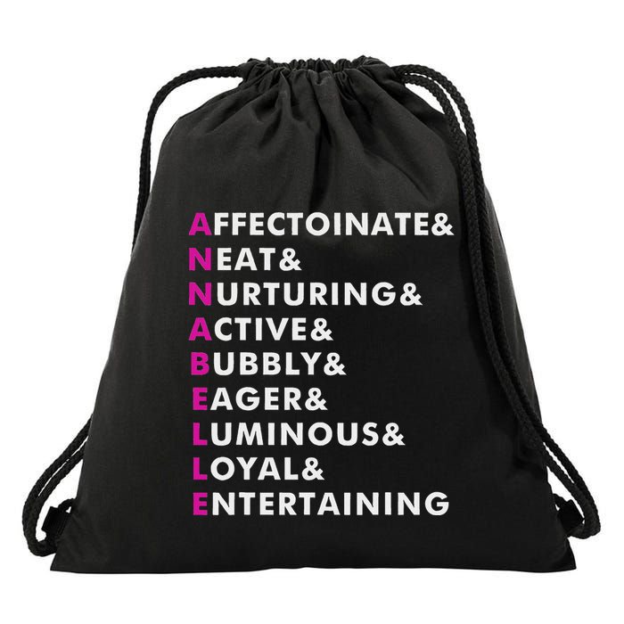 Annabelle Name Personalized Gift Drawstring Bag