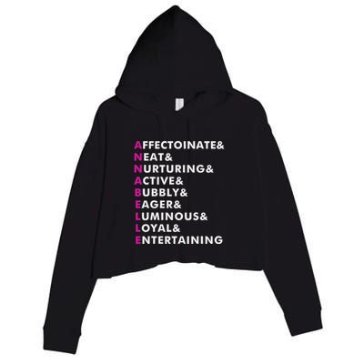 Annabelle Name Personalized Gift Crop Fleece Hoodie