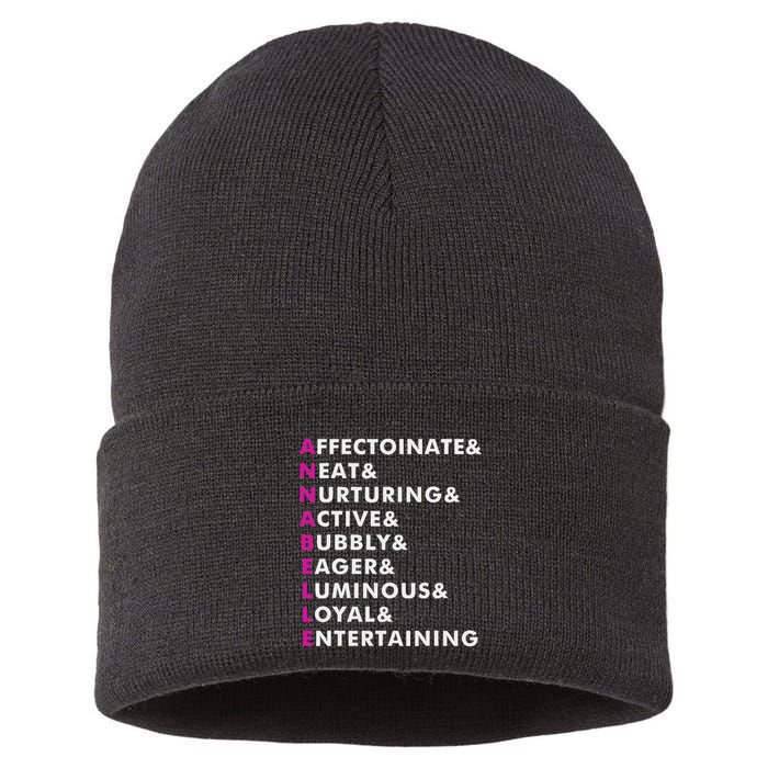 Annabelle Name Personalized Gift Sustainable Knit Beanie