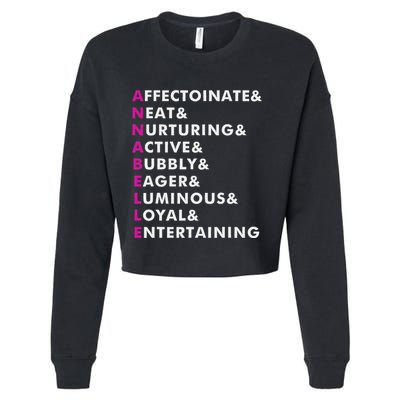 Annabelle Name Personalized Gift Cropped Pullover Crew