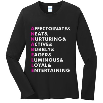Annabelle Name Personalized Gift Ladies Long Sleeve Shirt