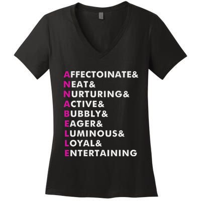 Annabelle Name Personalized Gift Women's V-Neck T-Shirt